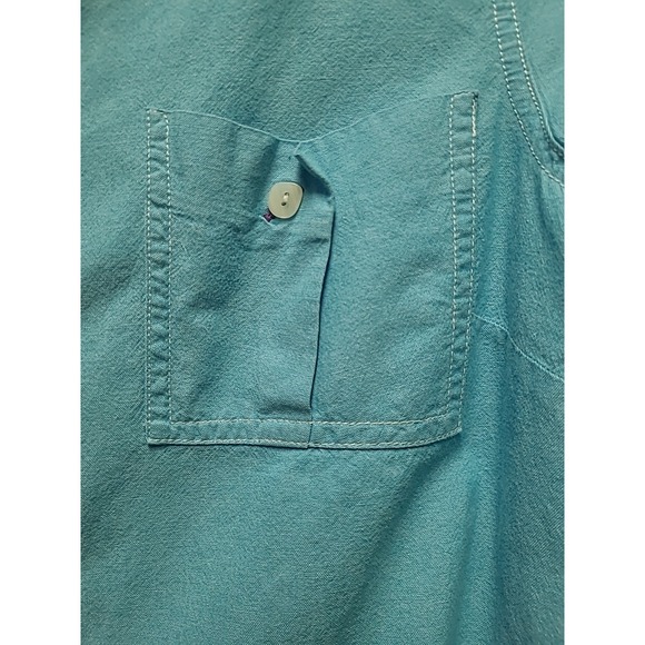 Coldwater Creek Button-Up Blouse Long Sleeve 100% Cotton Blue - Size Large EUC - Picture 2 of 8